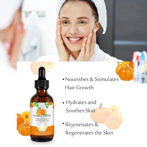 Pumpkin Seed Oil for Hair Growth - 100% Pure Cold Pressed Scalp Treatment
