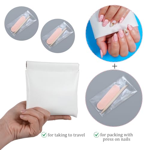 Qulkws Mini Nail File and Wooden Cuticle Pusher Manicure Set - 20 Pcs