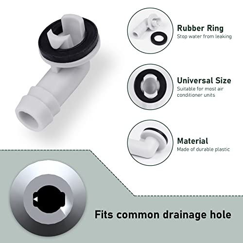 Flehomo 6 Feet Air Conditioner Drain Kit with PVC Hose & Clamps