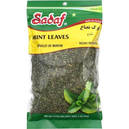 Sadaf Dried Mint Leaves Cut & Sifted - 2 Oz (Pack of 3)
