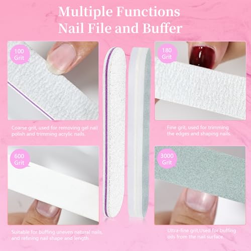 JEWHITENY Gel Nail Polish Remover Set with Manicure Tools