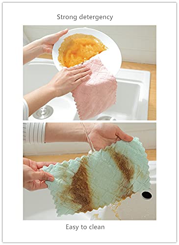 15 Pack Double-Sided Microfiber Cleaning Cloths - Lint Free Kitchen Towels