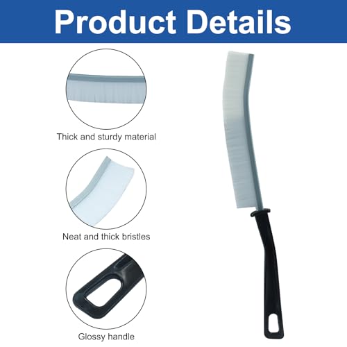 2-Pack White Crevice Cleaning Brushes for Kitchen & Bathroom