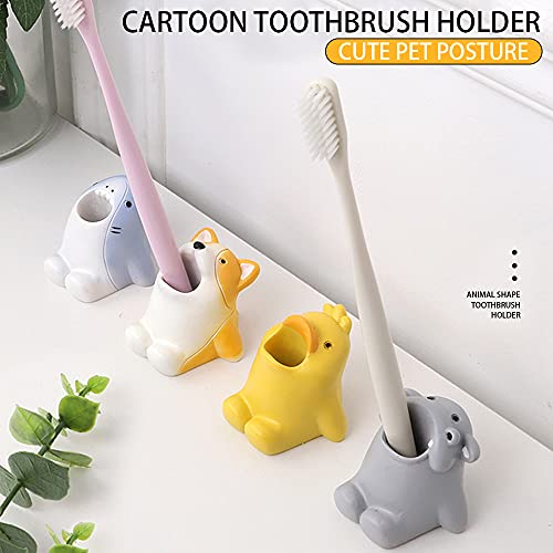 SNOMEL Shark Cartoon Toothbrush Holder - Fun Resin Toothbrush Stand for Kids & Adults