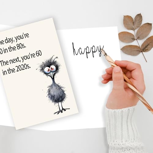 Funny 60th Birthday Card for Men and Women - Unique Gift & Decoration
