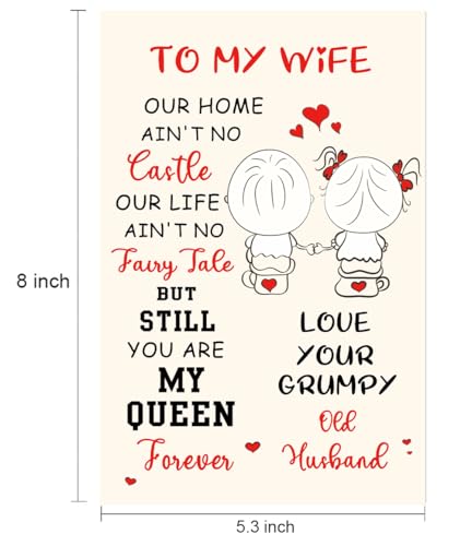 Romantic Anniversary Card for Wife - Elegant Greeting Card