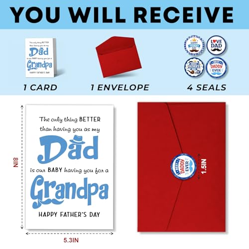 Funny Grandpa Father's Day Card - Better Than Dad Quote