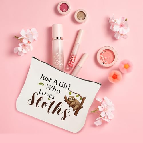 Sloth Makeup Bag Cute Animal Cosmetic Pouch Travel Toiletry Organizer