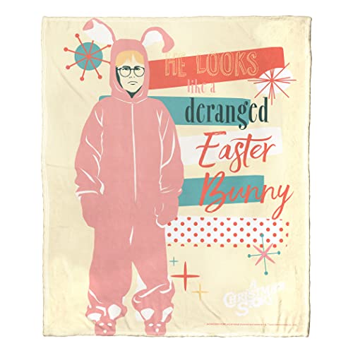 Northwest Christmas Story Silk Touch Throw Blanket 50 x 60 Derranged Easter Bunny
