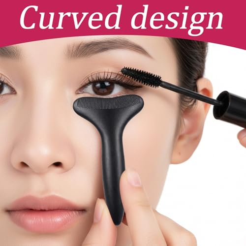 Tweruna Silicone Mascara Shield Applicator Guard (2 Pack Black)