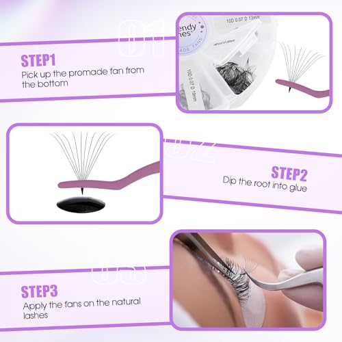 WENDY LASHES Professional Eyelash Extension Tweezers Dark Purple