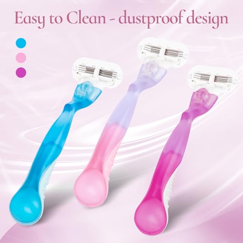 VANEST Replacement Razor Handle for Gillette Venus, Pink Ergonomic Non-Slip Grip