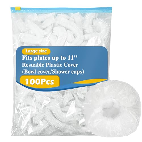 NEOWEMING 100Pcs Elastic Bowl Covers for Bread Proofing, Fits Up to 11"