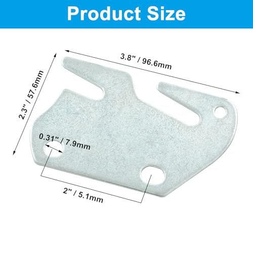 Hordion 4-Piece Wood Bed Rail Hook Plates - Heavy Duty Bed Frame Brackets