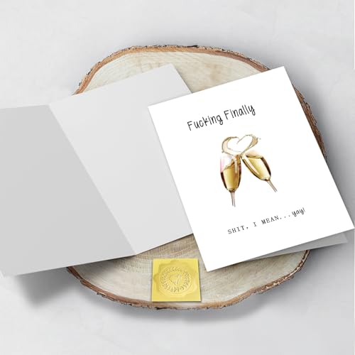 Blunt Congratulations Card - Sarcastic 'F*cking Finally' Quote
