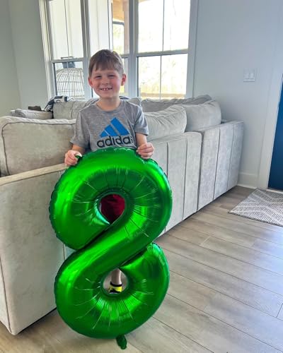 Number 7 Green Birthday Foil Balloon - 40 Inch Party Decoration