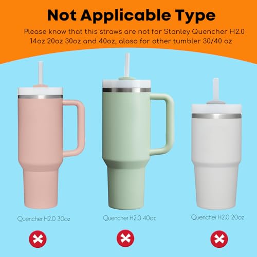ALINK Replacement Straws for Stanley IceFlow 30oz Flip Tumbler, 6 Pack Clear