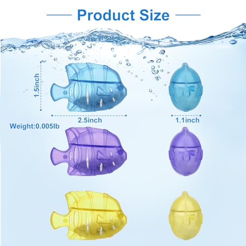 VZZNN 10PC Humidifier Cleaner Fish - Blue & Purple for Humidifiers & Fish Tanks
