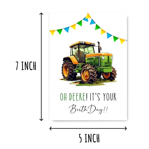 Funny Tractor Birthday Card - Premium Greeting Card for Him/Her
