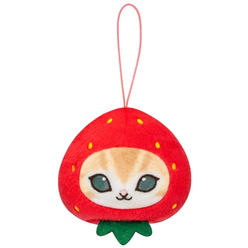 Mofusand Fresh Fruit Meow Face Plush Keychain - Kawaii Cat Collectible