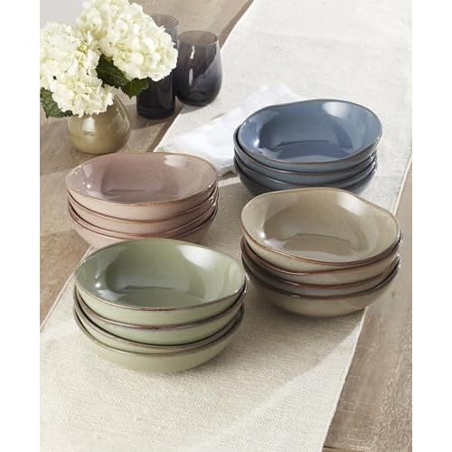 Oneida 899210 Organic Shades Oatmeal Pasta Bowls, Set Of 4, Service For 4
