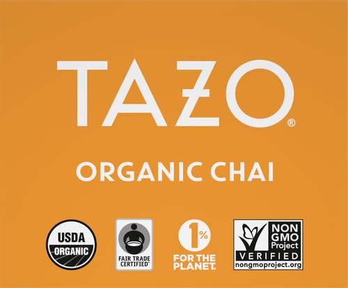 TAZO Regenerative Organic Chai Black Tea Bags, 16 Count (Pack of 2)