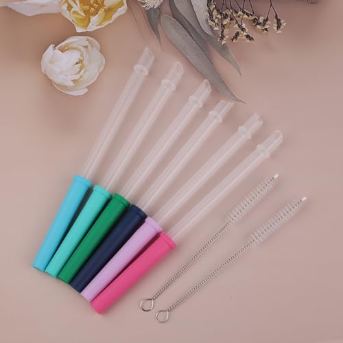 Bubrike Multicolor Replacement Silicone Straws & Spill-Proof Lids for 14oz Kids Reduce Coldee 2.0 Tumbler
