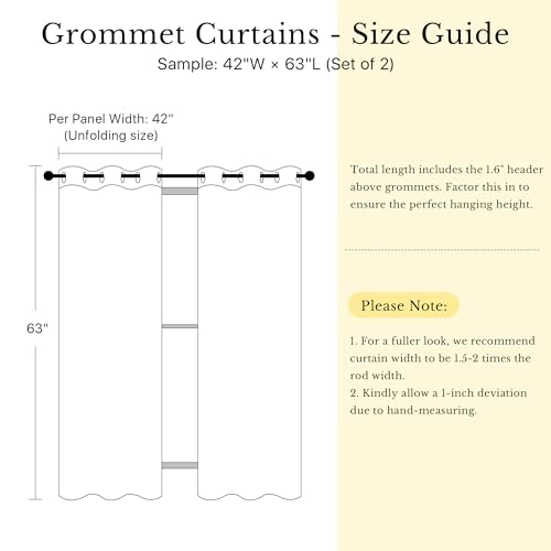 NICETOWN Lavender Purple Blackout Curtains - 42" x 63", Set of 2 Panels