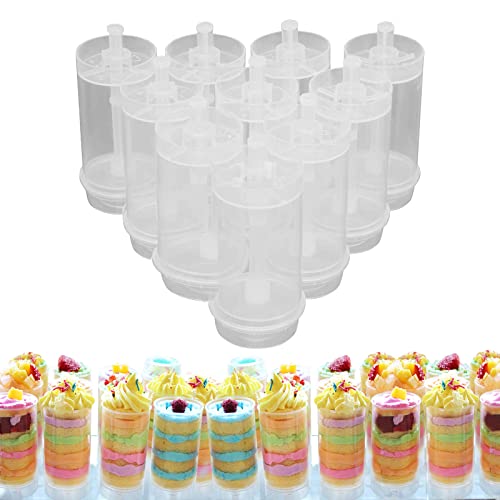 Cake Push Pop Containers with Lids - 10 Pack Food-Grade Dessert Molds