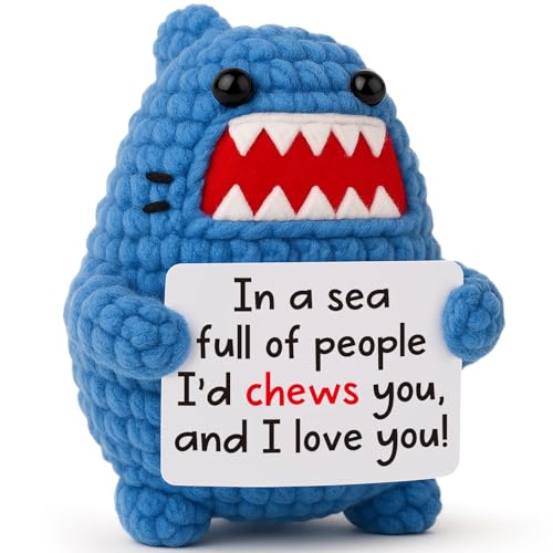 Crochet Shark Gift for Couples - Romantic Anniversary & Valentine's Idea