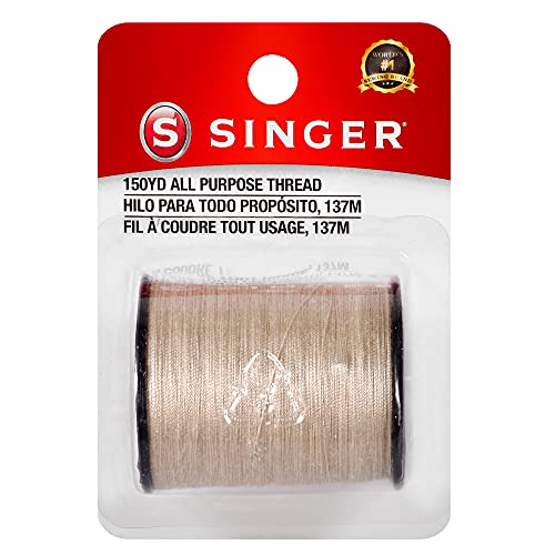 Singer All Purpose Polyester Sewing Thread 150 Yards - Camel (1 Pack)