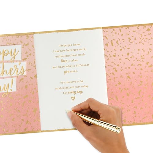Hallmark Mother's Day Card with Gold Foil Confetti Design
