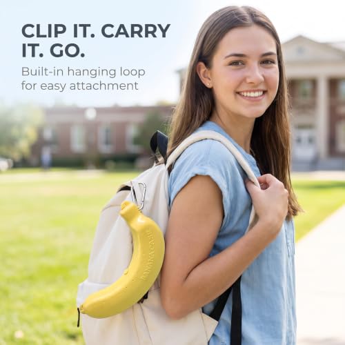 Yellow Banana Storage Case - BPA-Free Fruit Keeper for Travel
