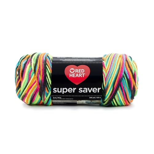 Red Heart Super Saver Blacklight Yarn - 100% Acrylic, 5oz