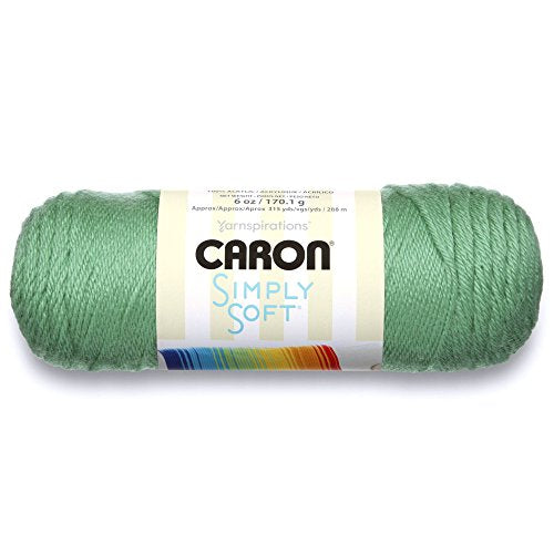 Caron Simply Soft Sage Yarn - 100% Acrylic, 6 oz, Medium Gauge