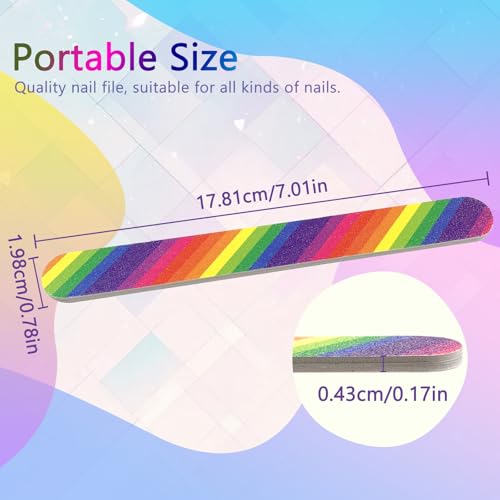 Professional Double-Sided 100/180 Grit Nail Files 24-Pack