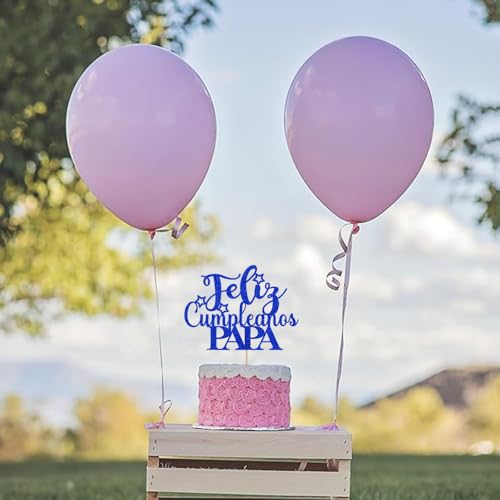 Glitter Father's Day Cake Topper Blue Dad Birthday Party Decoration