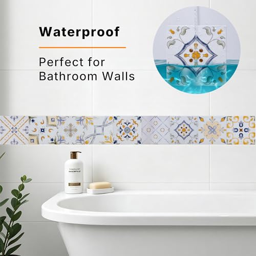 24 Peel and Stick Tile Stickers for Kitchen & Bathroom Décor