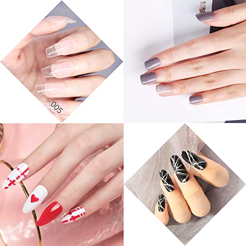 Ycyan 2Pcs Dual-Ended Hard Gel Nail Brushes & Liner Brush Set