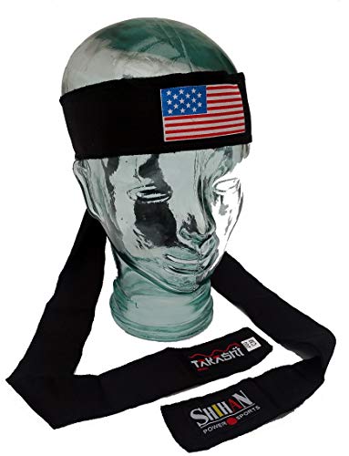 Japanese Hachimaki Headband - USA Flag Tenugui Kendo Head Band