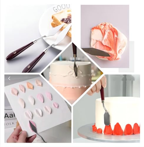 MDLJG 5 Pieces Stainless Steel Cake Spatula Set for Baking Decorating