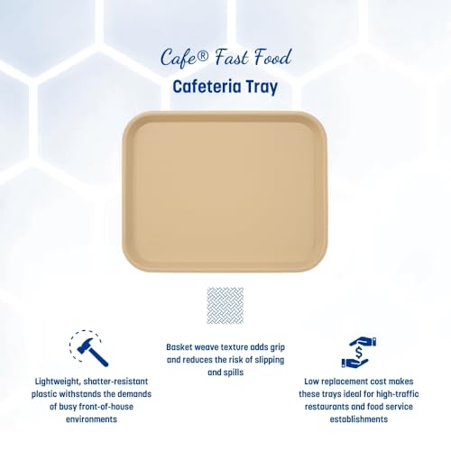 Carlisle FoodService Products Café Cafeteria Tray, Fast Food Tray for