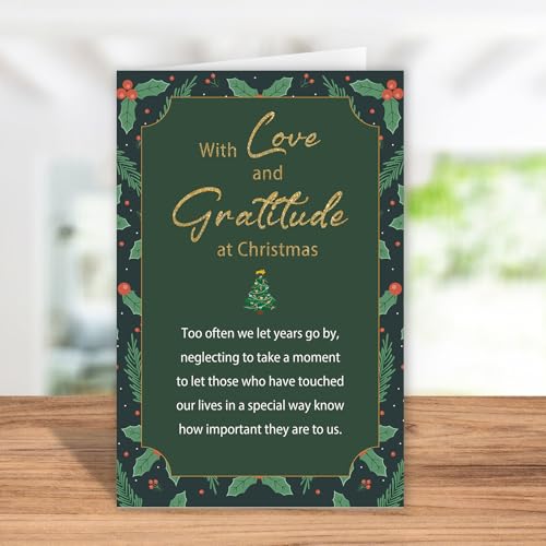 Heartfelt Christmas Friendship Card with Love and Gratitude - Bestie Sister Holiday Greeting