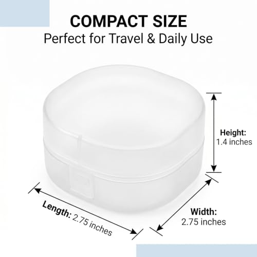 QILUCKY Portable Cotton Pad Holder Set - 2 Pcs Travel Containers for Makeup Remover Pads
