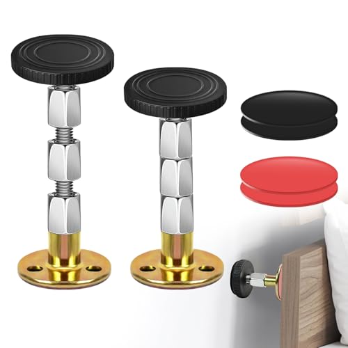 Adjustable Bed Stoppers with Furniture Pads - 2 Pack Anti-Shake Tool