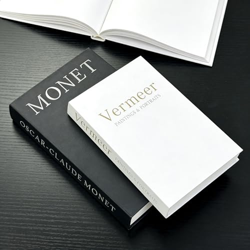 Decorative Fake Books Set of 2 - Modern Black & White Faux Books (A)