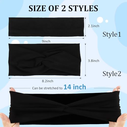 AHONEY 10 Pack Non-Slip Cotton Headbands for Women Workout Yoga