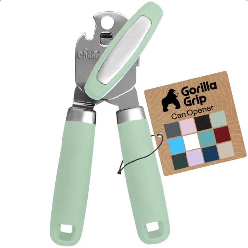 Gorilla Grip Mint Stainless Steel Manual Can Opener - Heavy Duty Kitchen Tool
