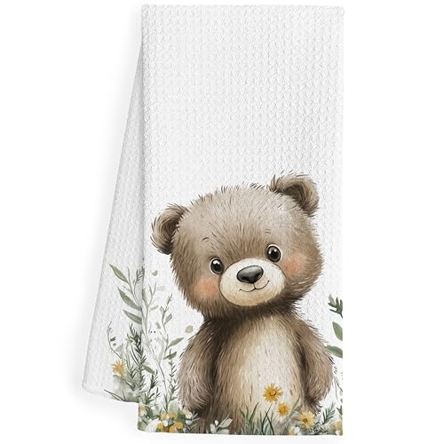Boho Bear Decorative Hand Towels for Kids - 16x24 Inch