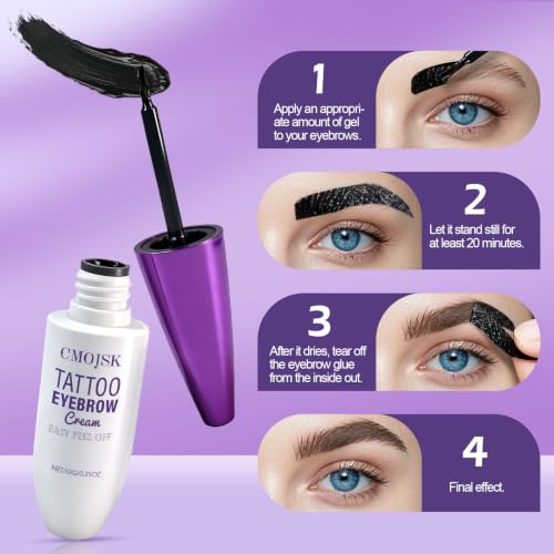 Cmojsk Semi-Permanent Peel-Off Eyebrow Gel Waterproof Brown